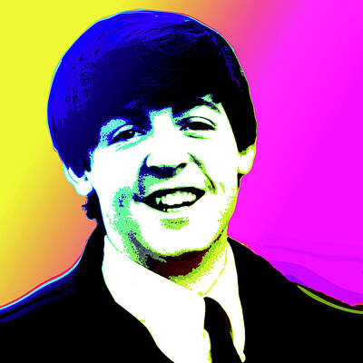 Celebrities Paintings - Paul McCartney by Greg Joens