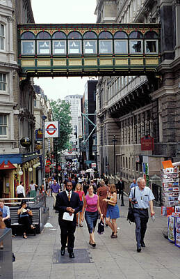 Pretty In Pink Rights Managed Images - Pedestrian Bridge in London Royalty-Free Image by Carl Purcell