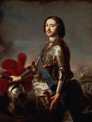 Recently Sold - Portraits Paintings - Peter the Great Portrait by War Is Hell Store