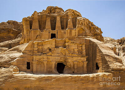Achieving Royalty Free Images - Petra Obelisk Tomb and Triclinium Royalty-Free Image by Kenneth Lempert