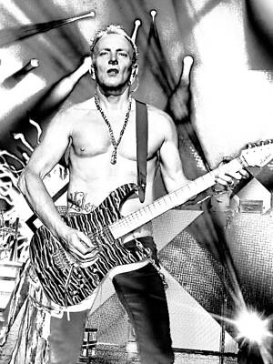 Musician Photo Royalty Free Images - Phil Collen with Def Leppard Royalty-Free Image by David Patterson