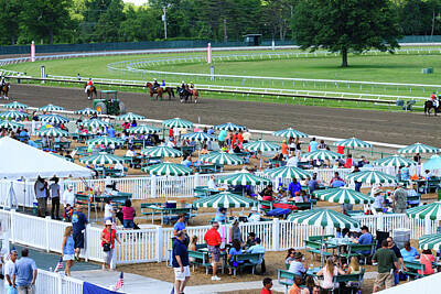 Frog Photography - Picnic at Monmouth Racetrack by Sue Schwer