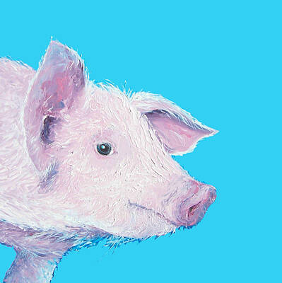 Studio Grafika Zodiac Rights Managed Images - Pig painting for the nursery Royalty-Free Image by Jan Matson