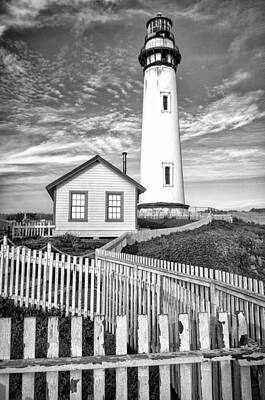 Rusty Trucks - Pigeon Point Lighthouse - California USA by Tony Crehan