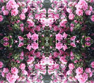 Zen Garden - Pink Bush Flower Mandala 2 by Julia Woodman
