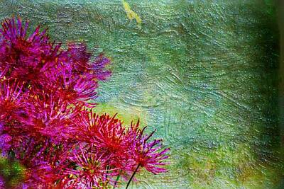 Spot Of Tea - Pink Flowers on Canvas by Gina Geldbach-Hall