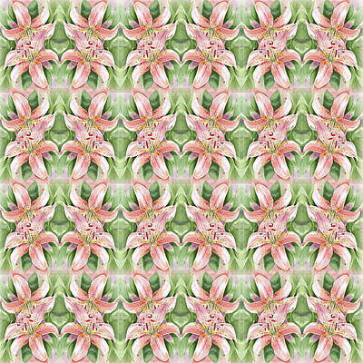 Lilies Paintings - Pink Lily D N A  by Irina Sztukowski