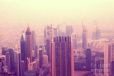 Light Abstractions - Pink morning in Dubai by Kira Yan