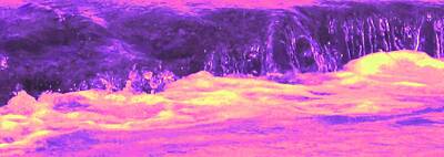 Abstract Alcohol Inks - Pink Tidal Pool by Ian  MacDonald