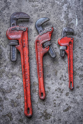 Recently Sold - Still Life Photos - Pipe Wrenches by Randy Steele