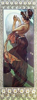 Portraits Rights Managed Images - Pole Star Royalty-Free Image by Alphonse Mucha