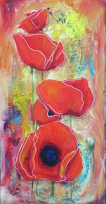 Fantasy Ryan Barger Rights Managed Images - Poppy Panel I Royalty-Free Image by Sheila Diemert