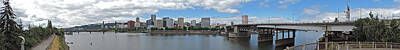 City Scenes Rights Managed Images - Portland Skyline Panorama Royalty-Free Image by Cityscape Photography