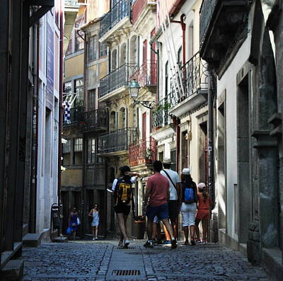 Nailia Schwarz Poppies Royalty Free Images -  Porto City Street Royalty-Free Image by Jacqueline M Lewis
