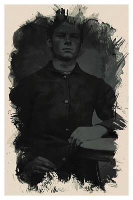 Portraits Rights Managed Images - Portrait of a Young  American Civil War Soldier Series 10 Royalty-Free Image by Celestial Images
