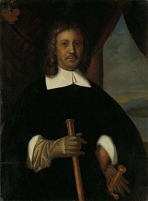 Driveby Photos - Portrait of Jan van Riebeeck 1619-77. Commander of the Cape of Good Hope and of Malacca and Secret by Artistic Rifki