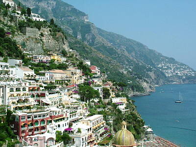 Donna Corless Royalty-Free and Rights-Managed Images - Positano In the Afternoon by Donna Corless