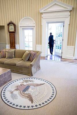 Politicians Royalty-Free and Rights-Managed Images - President Barack Obama exits the Oval Office by Celestial Images