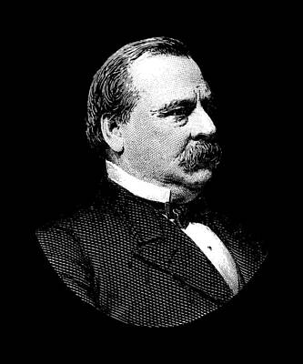 Politicians Digital Art Royalty Free Images - President Grover Cleveland Graphic Royalty-Free Image by War Is Hell Store