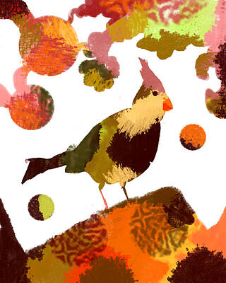 Abstract Landscape Rights Managed Images - Pretty Finch 1 Royalty-Free Image by Holly McGee