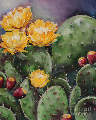 Ps I Love You - Prickly Pear Blooms by Kristine Kainer