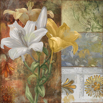 Lilies Painting Royalty Free Images - Primavera Royalty-Free Image by Mindy Sommers