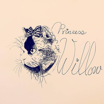 Portraits Drawings - Princess Willow 2016 by Pookie Pet Portraits