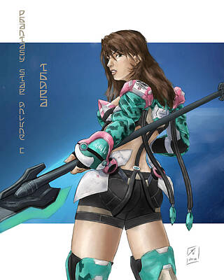 Blue Hues - PSO2 Thora by Brandy Woods