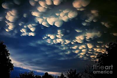 Frank J Casella Royalty-Free and Rights-Managed Images - Puffy Storm Clouds by Frank J Casella