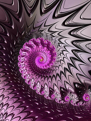 Parks - Purple and pink fractal spiral full of energy by Matthias Hauser