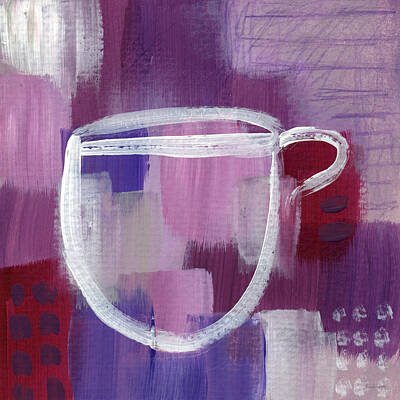 Royalty-Free and Rights-Managed Images - Purple Cup- Art by Linda Woods by Linda Woods