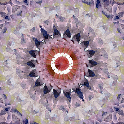 Royalty-Free and Rights-Managed Images - Purple Mosaic Mandala - Abstract Art by Linda Woods by Linda Woods