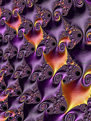 Digital Art - Purple Spirals by Rajiv Chopra