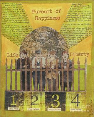 Landmarks Mixed Media - Pursuit of Happiness by Desiree Paquette