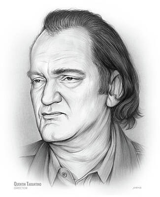 Portraits Drawings - Quentin Tarantino by Greg Joens