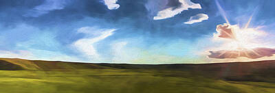 Mountain Digital Art - Quiet Prairie II by Jon Glaser
