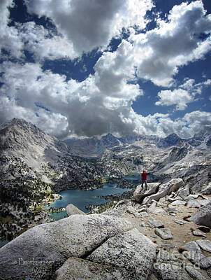 Modern Man Famous Athletes - Rae Lakes from Fin Dome - John Muir Trail by Bruce Lemons