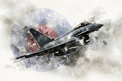 Up Up And Away - RAF Typhoon - Painting 3 by Airpower Art