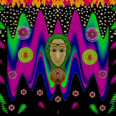 Sunflowers Mixed Media - Rainbow Bohemian Peace Girl by Pepita Selles