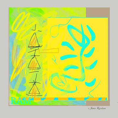 Abstract Sailboats - Ram by Janis Kirstein
