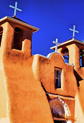 Charles-muhle Digital Art - Ranchos de Taos church by Charles Muhle