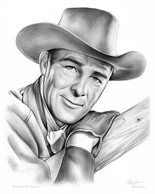 Actors Royalty-Free and Rights-Managed Images - Randolph Scott by Greg Joens