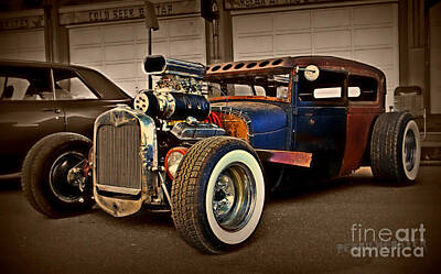 Patriotic Signs - Rat Rod Scene 2 by Perry Webster