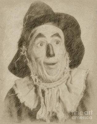 Fantasy Drawings Rights Managed Images - Ray Bolger, Scarecrow, Wizard of Oz Royalty-Free Image by Esoterica Art Agency