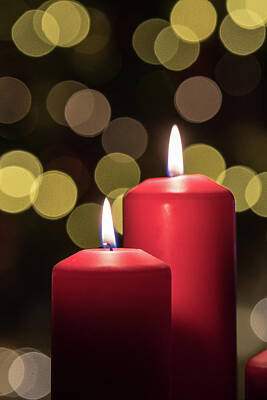 Pop Art Rights Managed Images - Red Advent candles Royalty-Free Image by Nicola Simeoni