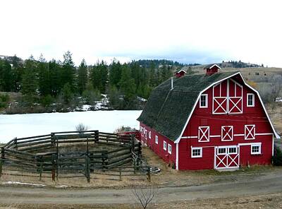 Frame Of Mind - Red Barn by Will Borden