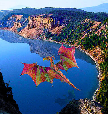 Lipstick Kiss - Red Crystal Crater Lake Dragon by Michele Avanti