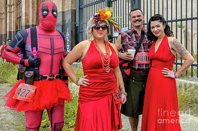 Nautical Animals Rights Managed Images -  Red Dress Run 2018 - Nola 24 Royalty-Free Image by Kathleen K Parker
