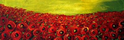 Kitchen Collection - Red Poppies Field  by Luiza Vizoli