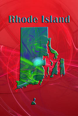 Moody Trees - Rhode Island Map by Roger Wedegis
